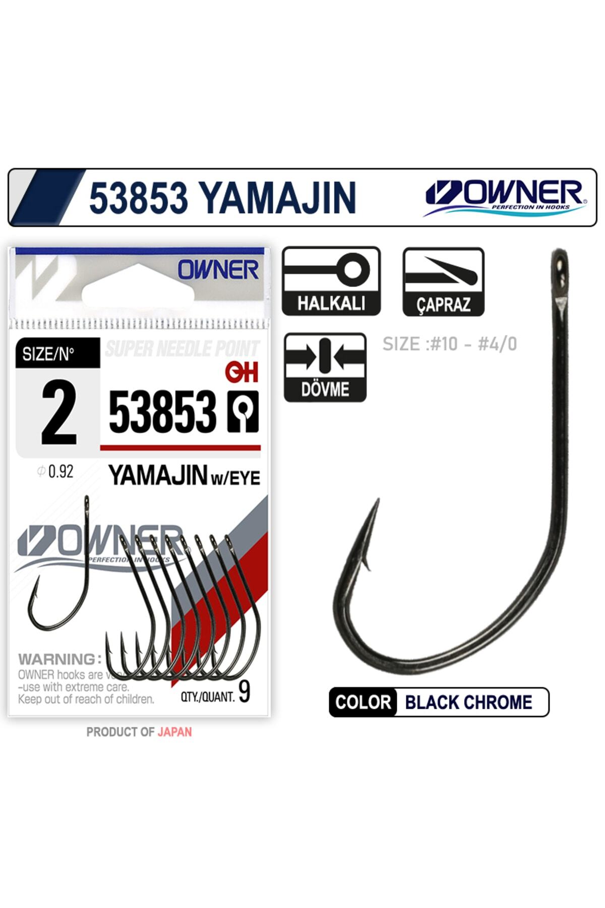 Owner 53853 Yamajin With Eye Black (SİYAH) Chrome İğne ÇUPRA MERCAN İĞNESİ