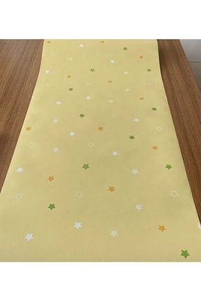 Sarı Yıldızlı Çocuk-bebek Odası Ithal Duvar Kağıdı (5m²) 958-3