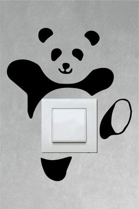 Panda Dekoratif Priz Kaplama Dekor Sticker STC326