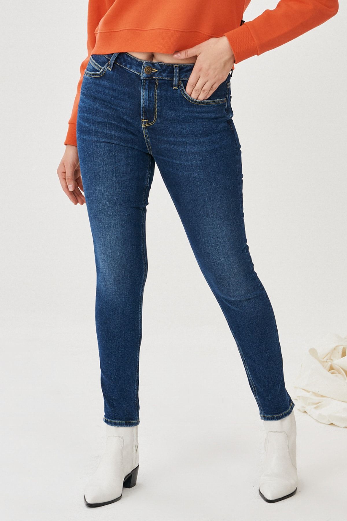 scarlett high skinny fit denim stretch jeans