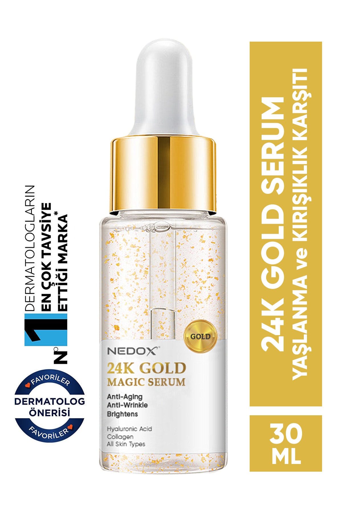 NEDOX Yaşlanma Ve Kırışıklık Karşıtı Anti Aging 24k Gold Serum 30 ml