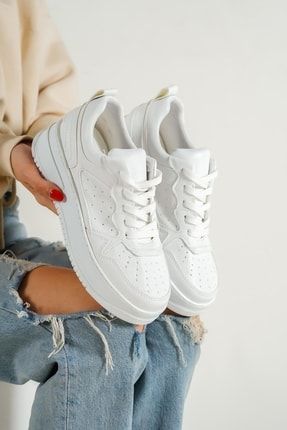 Kadın Beyaz Spor Ayakkabı Günlük Sneakers BuemOB1100B
