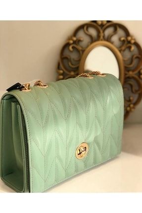 Mint Yeşili Renk Zincir Askılı Ithal El Ve Omuz Çantası Fashion Bag DİAFASHİON1004