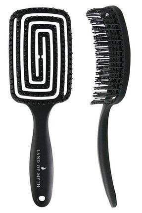 Lom1271 Üç Boyutlu Esnek Saç Açma Ve Tarama Fırçası, Flexible Pro Brush (siyah) LOM1270