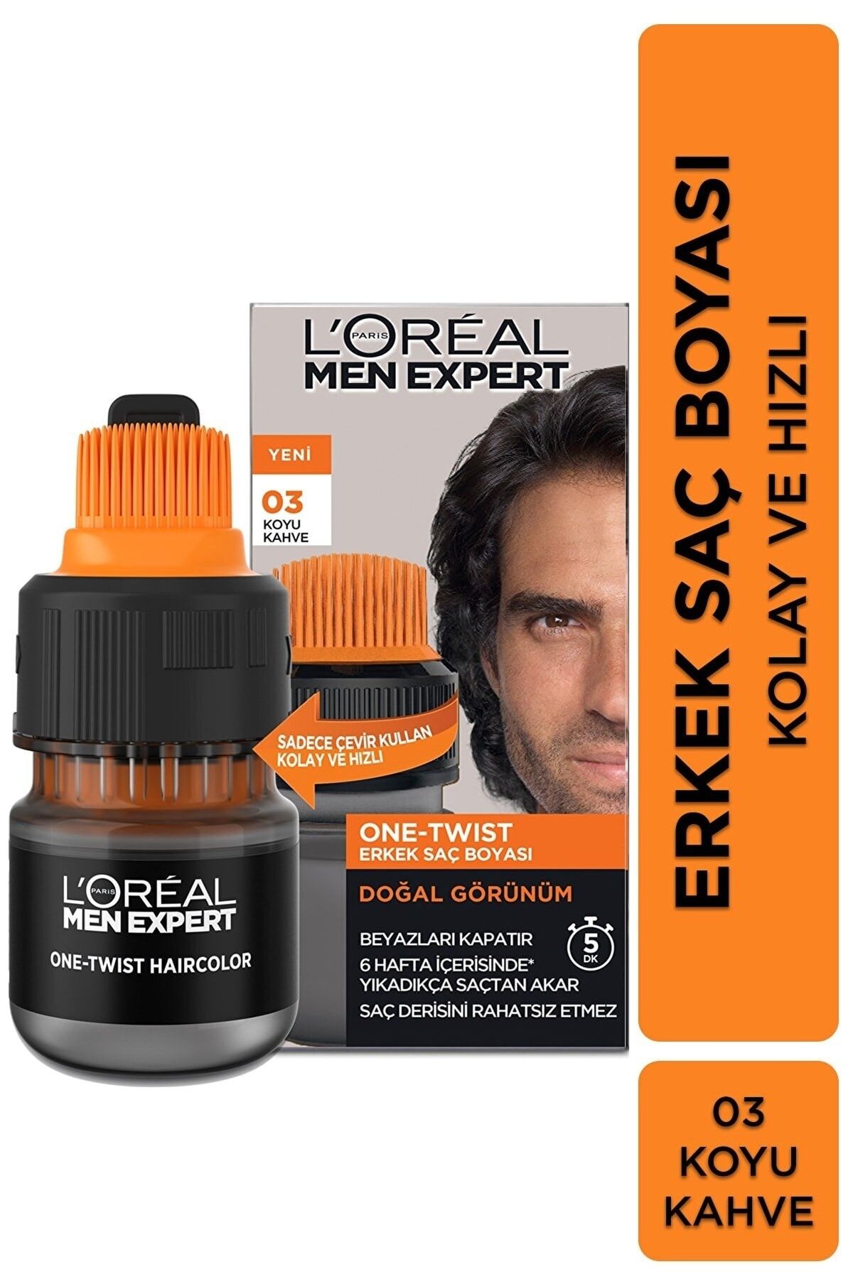 L'Oreal Paris Men Expert One-twist Erkek Saç Boyası Koyu Kahve 03