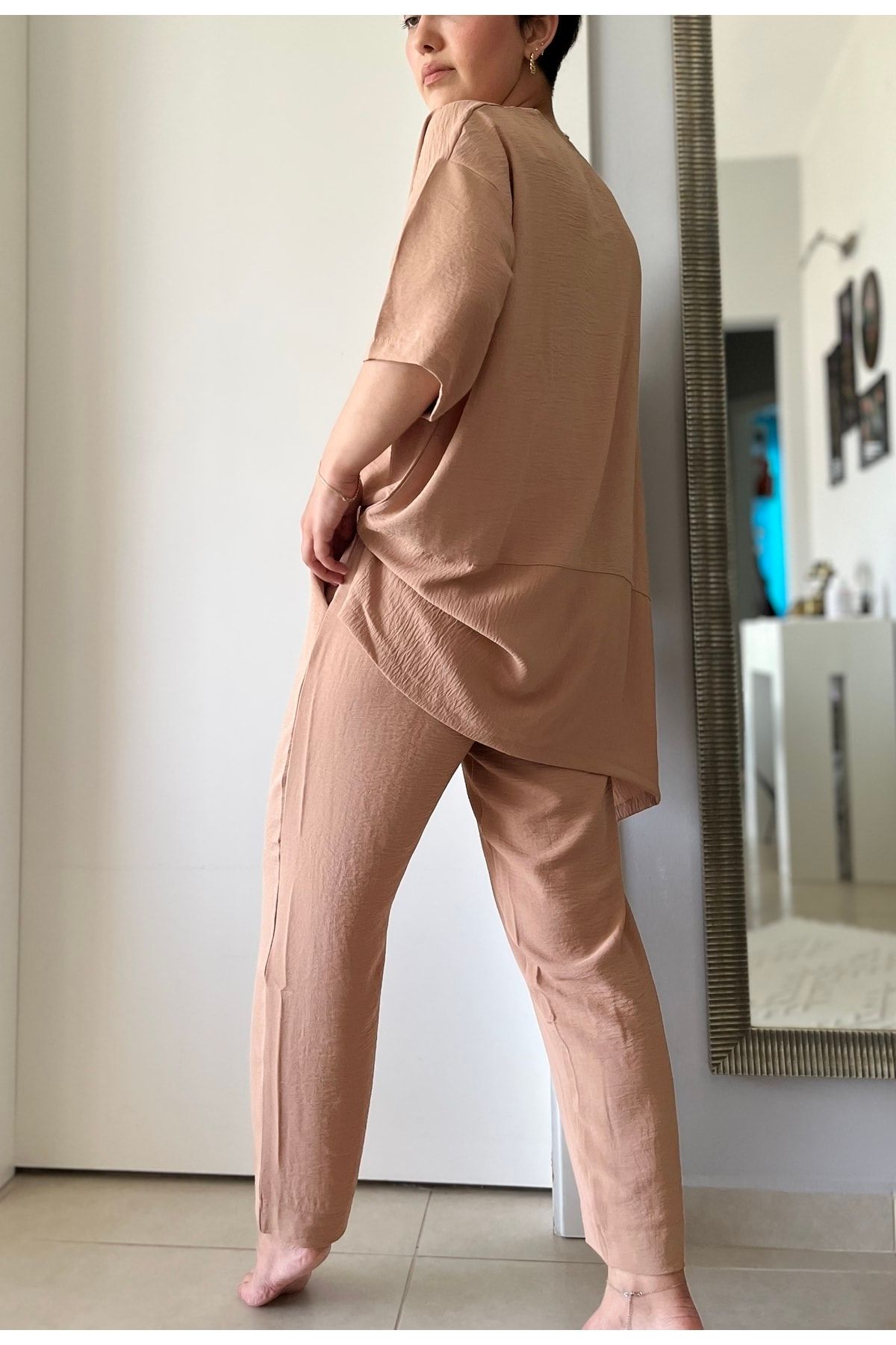 soBasic-Biscuit Linen Viscose Comfort Double Set 5