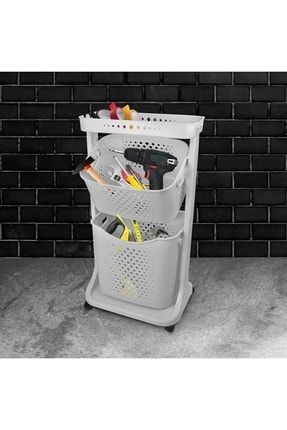 Düzenleyici Organizer Beyaz Mutfak Banyo Kat Kat Sepet Organizer Düzenleyici TZB1001