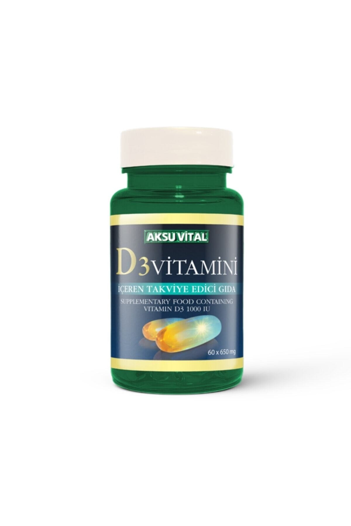 Aksu Vital Vitamin D3 60 Softjel 650 mg