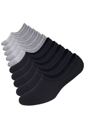 Unisex Bambu Sneaker Çorap 10'lu Dikişsiz Görünmez Spor Ayakkabı Çorabı 010610-1