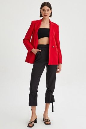 Kadın Düğme Detaylı Blazer Ceket KE015