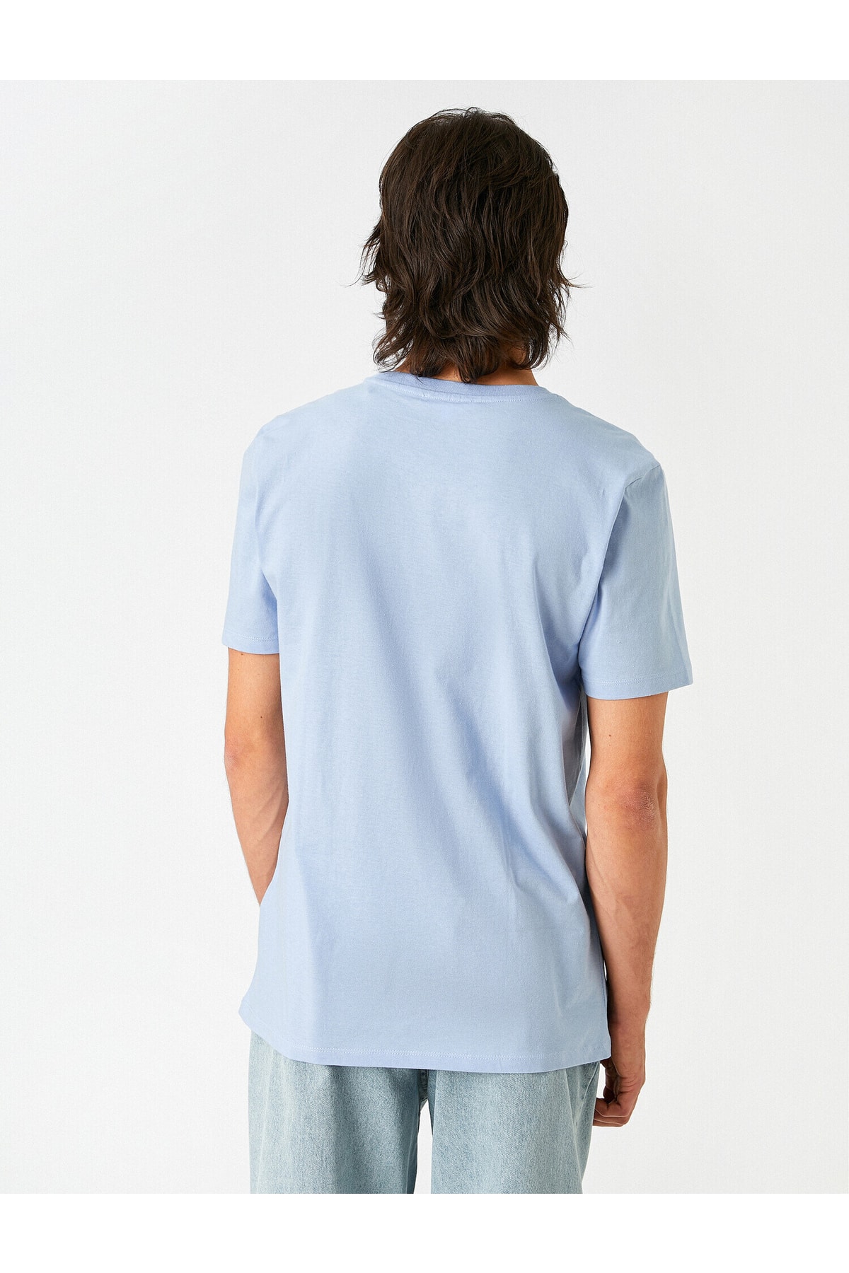 تیشرت مردانه آبی کوتون | 2SAM11321HK اورجینال - تصویر 4