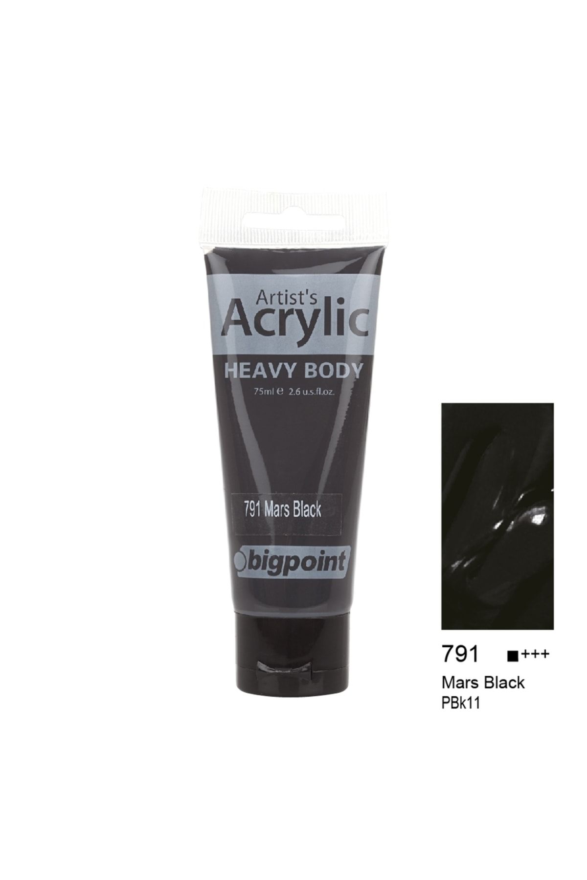 Bigpoint Vopsea Acrilică Neagră Mars 75 Ml - 791 - One Size