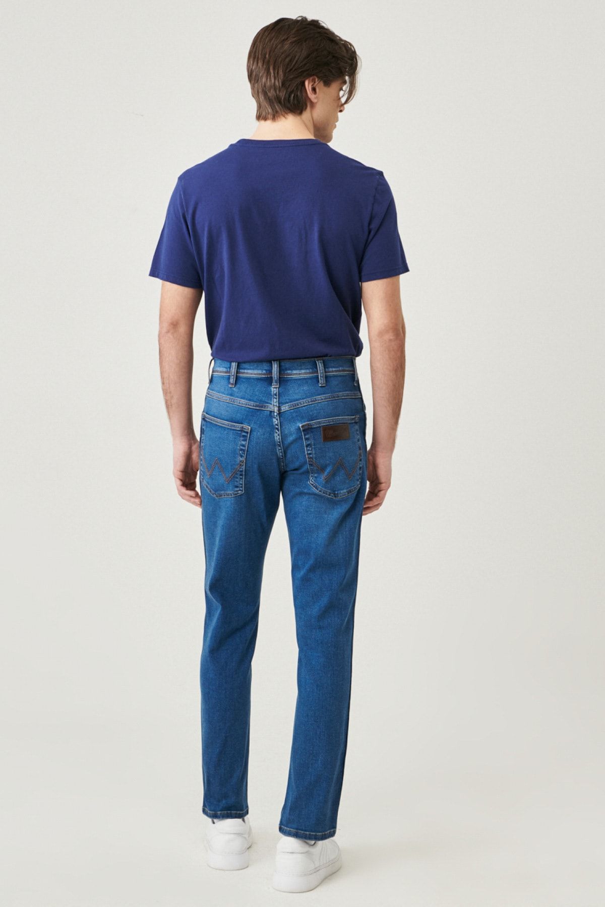 شلوار جین آبی مردانه انعطاف پذیر کمر تگزاس با مناسب Wrangler