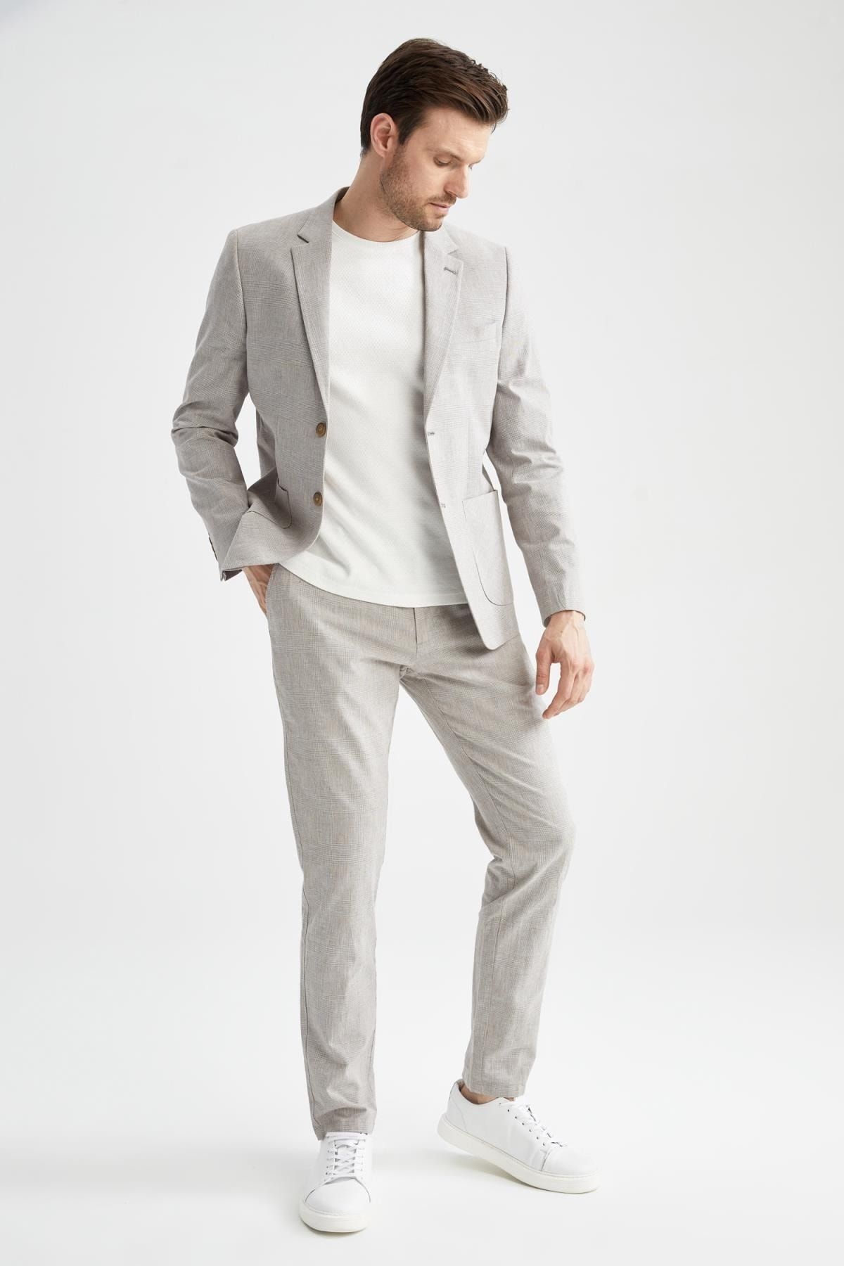 DeFacto Jogger Keten Karışımlı Chino Pantolon AN7131