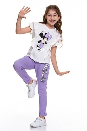 Minnie Mouse Baskılı Kız Çocuk Yazlık 2'li Alt Üst Takım TKMC210612
