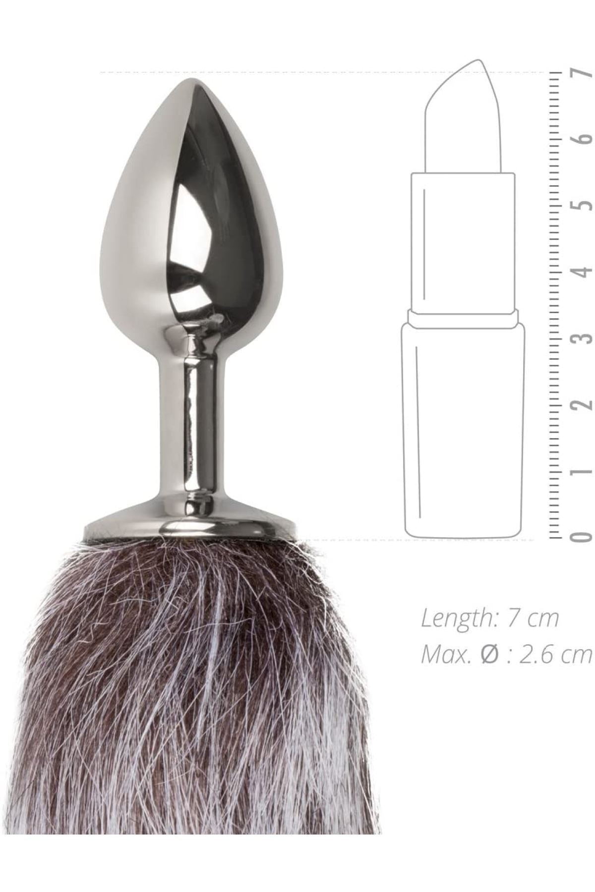 kuyruklu anal plug Kırmızı & Siyah Rengi Uzun Kuyruklu Küçük Boy Anal Plug main image 0
