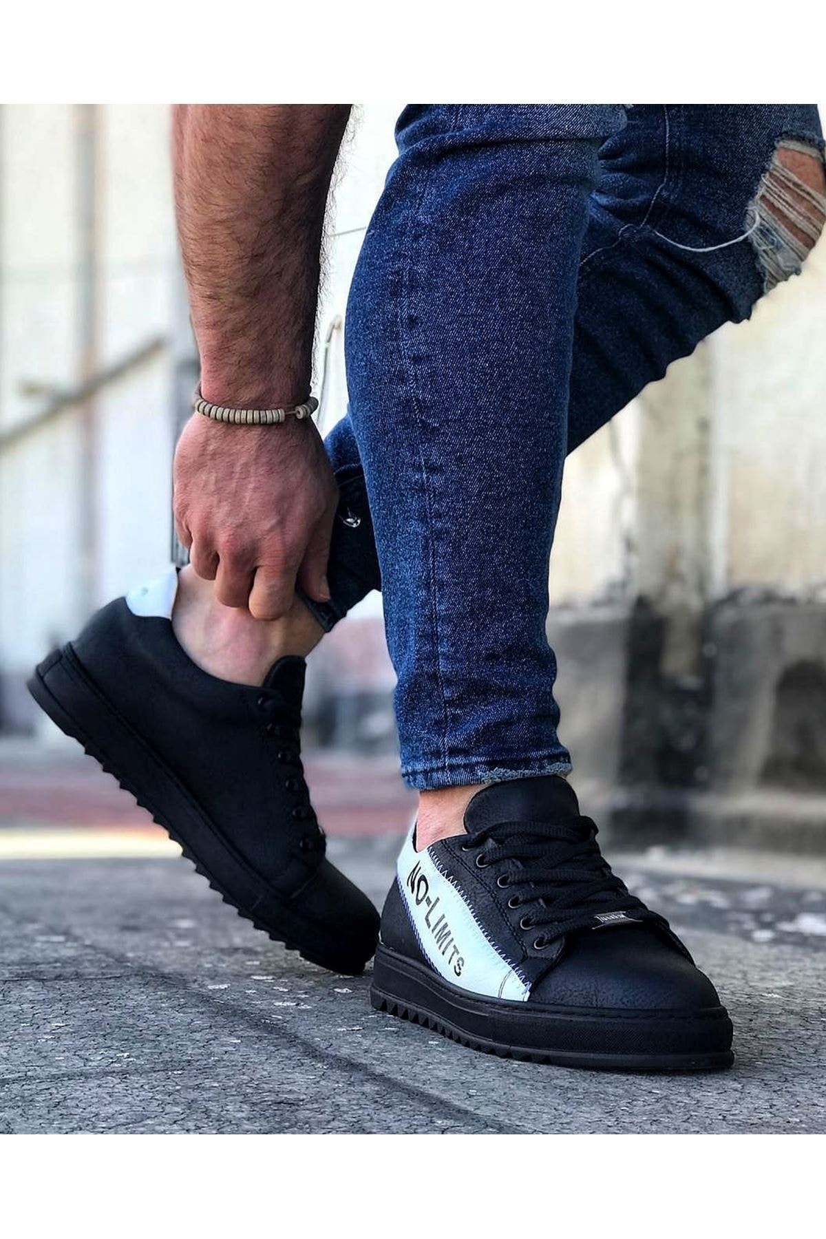 Çok Renkli - Wagoon Wg027 Kömür Beyaz No Limit Erkek Casual Ayakkabı