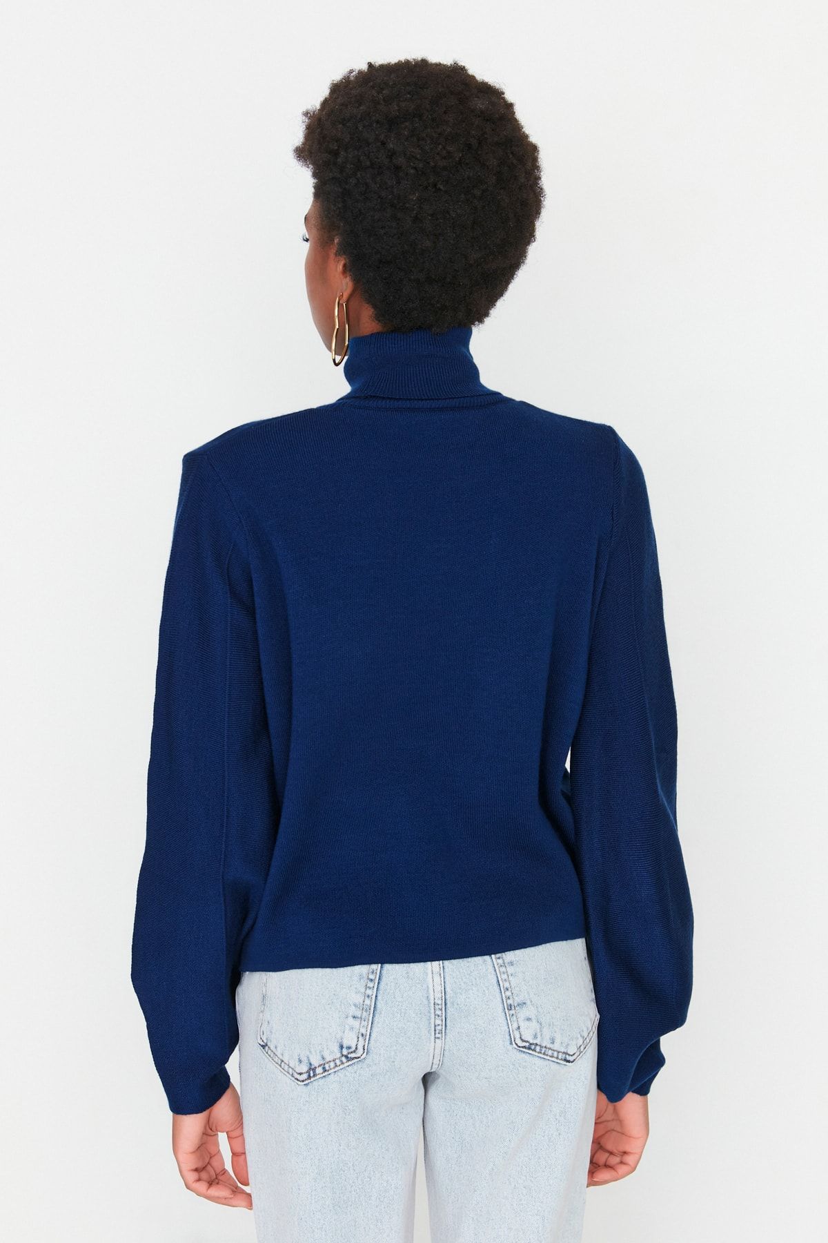 Trendyol Collection-Marineblauer Basic Rollkragenpullover TWOAW21KZ0485 5