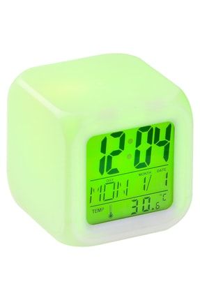 Digital Alarmlı Işıklı Çalar Masa Saati Ve Termometre Sa-9821 SA-9821