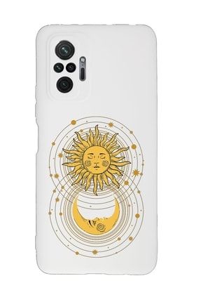 Xiaomi Redmi Note 10 Pro Uyumlu Moon And Sun Desenli Premium Silikonlu Lansman Telefon Kılıfı MCRDMNT10PTSL186