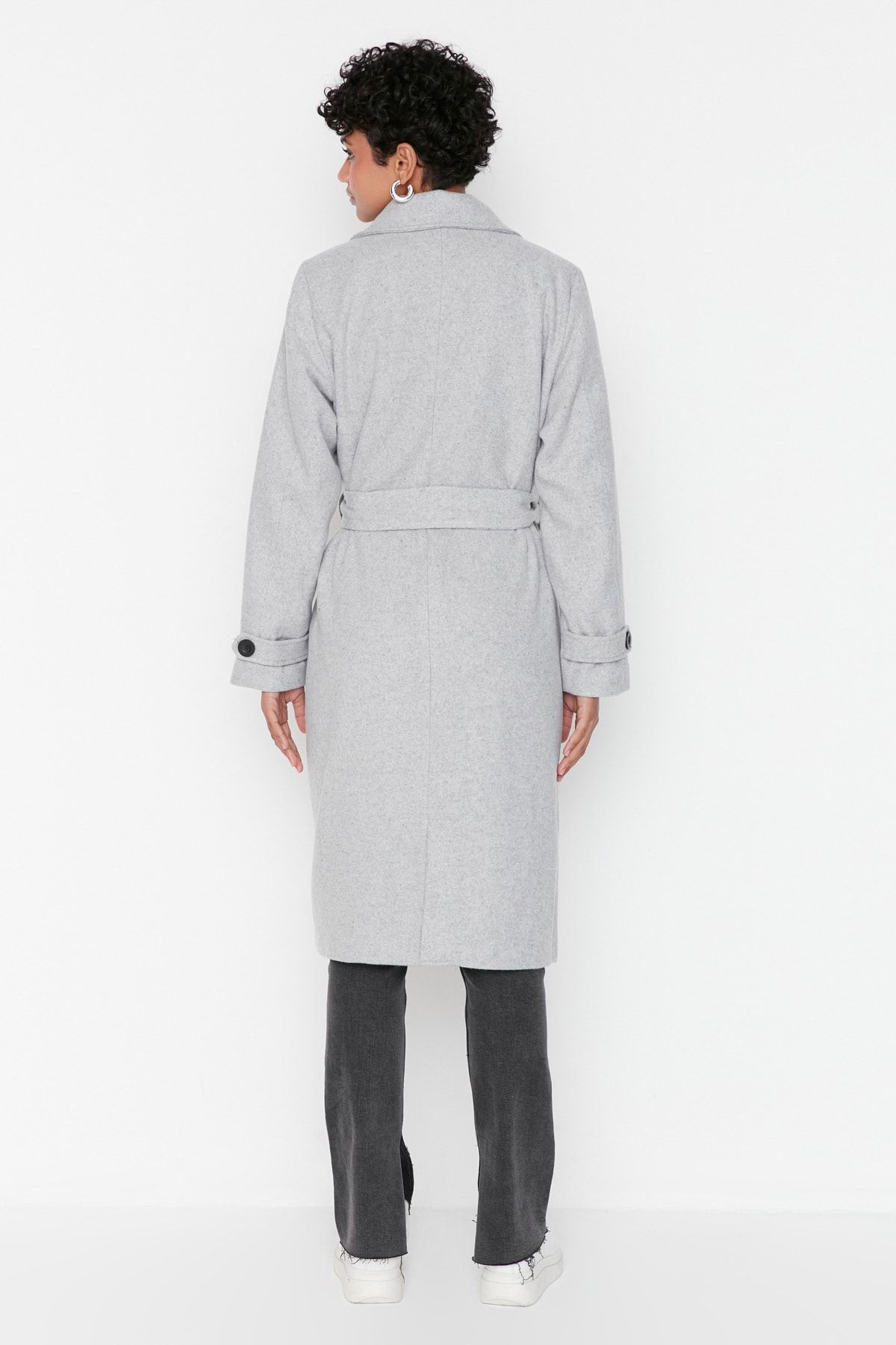 Burberry peak lapel deals cashmere wrap coat