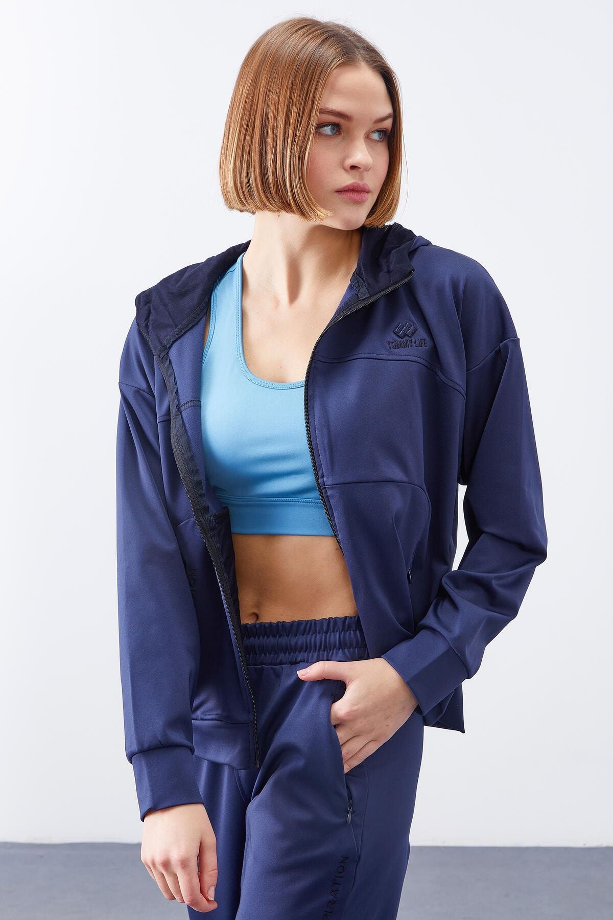 Blue hotsell satin tracksuit