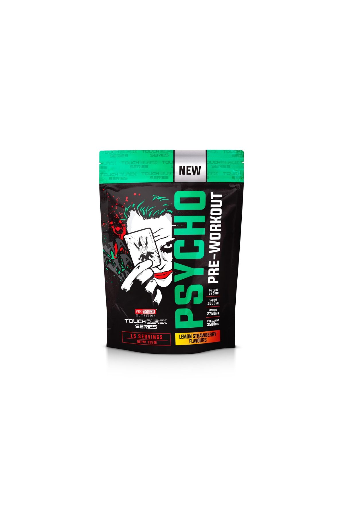 Protouch Nutrition Touch Black Serisi Psycho Prework Out 225 Gr Limon Çilek Aromalı