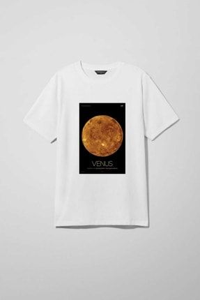 Venus Oversize Unisex Beyaz T-shirt venus gezegen
