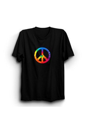 Hippi Peace Barış Ve Özgürlük Baskılı T-shirt TT-BT25900