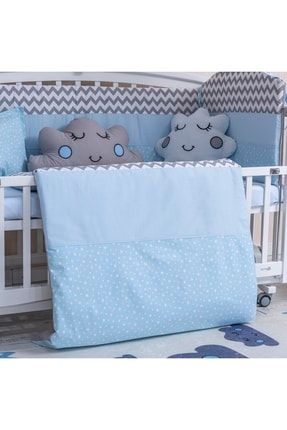 Figürlü Mavi Cibinliksiz Bebek Uyku Seti minibabymavifigür1