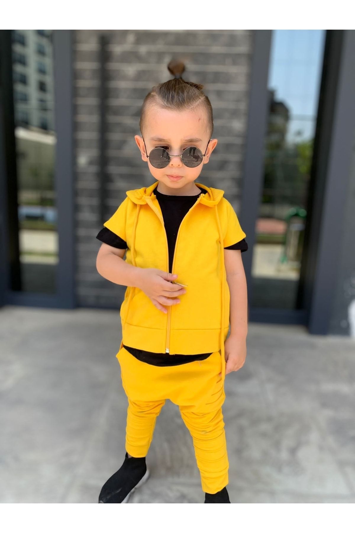 demir kids Two Piece Set Yellow Trendyol