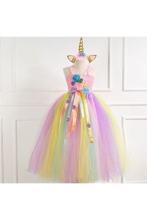 Kız Çocuk Pembe Unicorn Tütü Elbise ray-ayla-unicorn01