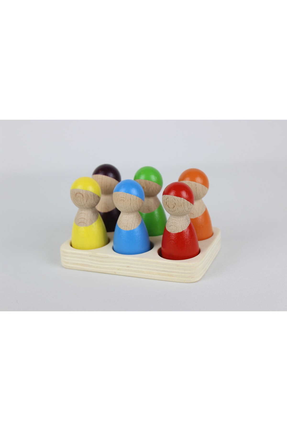 aliwooden 6 Lı Waldorf Gökkuşağı Insan Figürleri fotoğrafı 3 (önizleme)