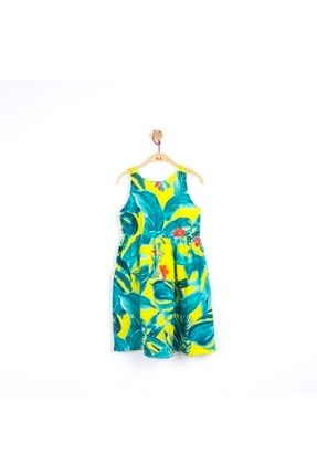Nk Kıds Kız Çocuk Sarı Tropik Elbise 72316KALS