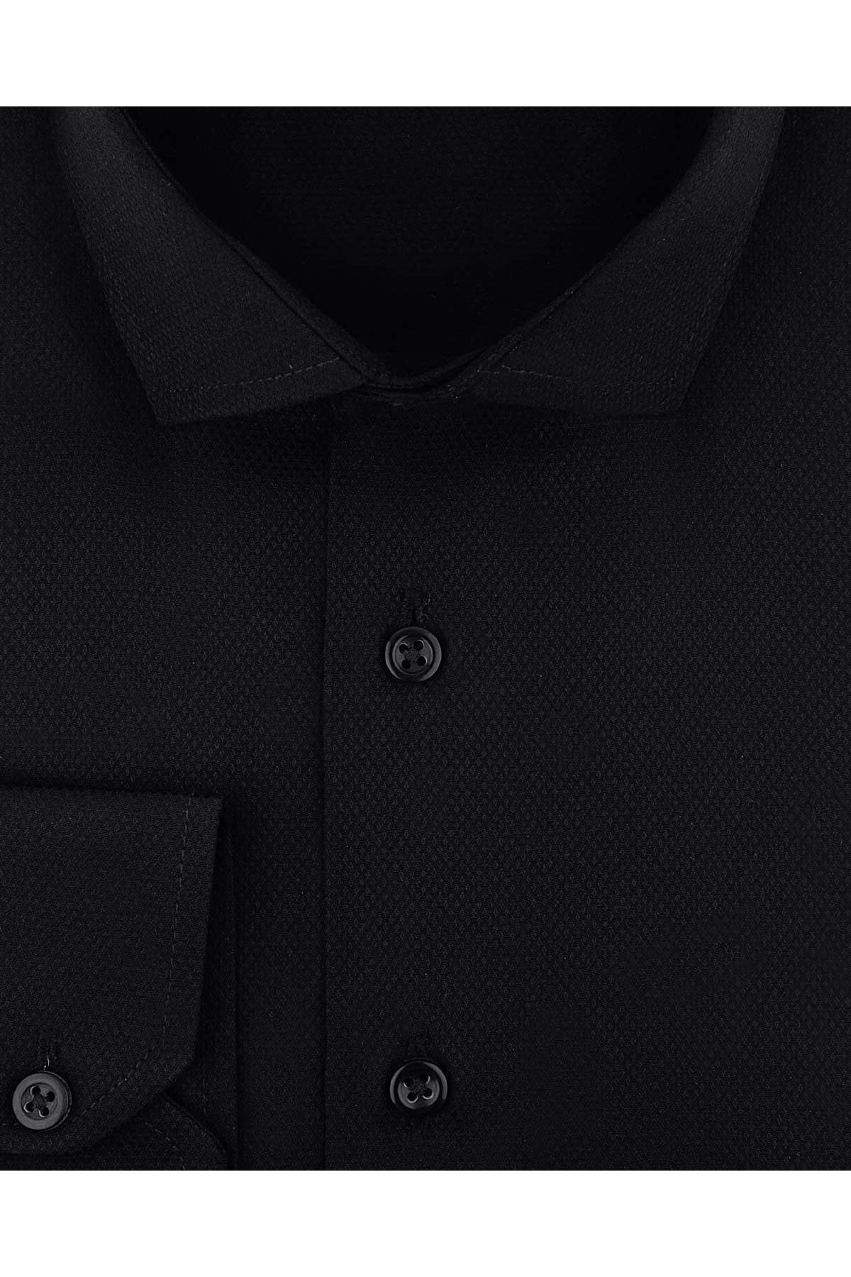 SÜVARİ-Cămașă albă pentru bărbați, slim fit, cu model Dobby 8