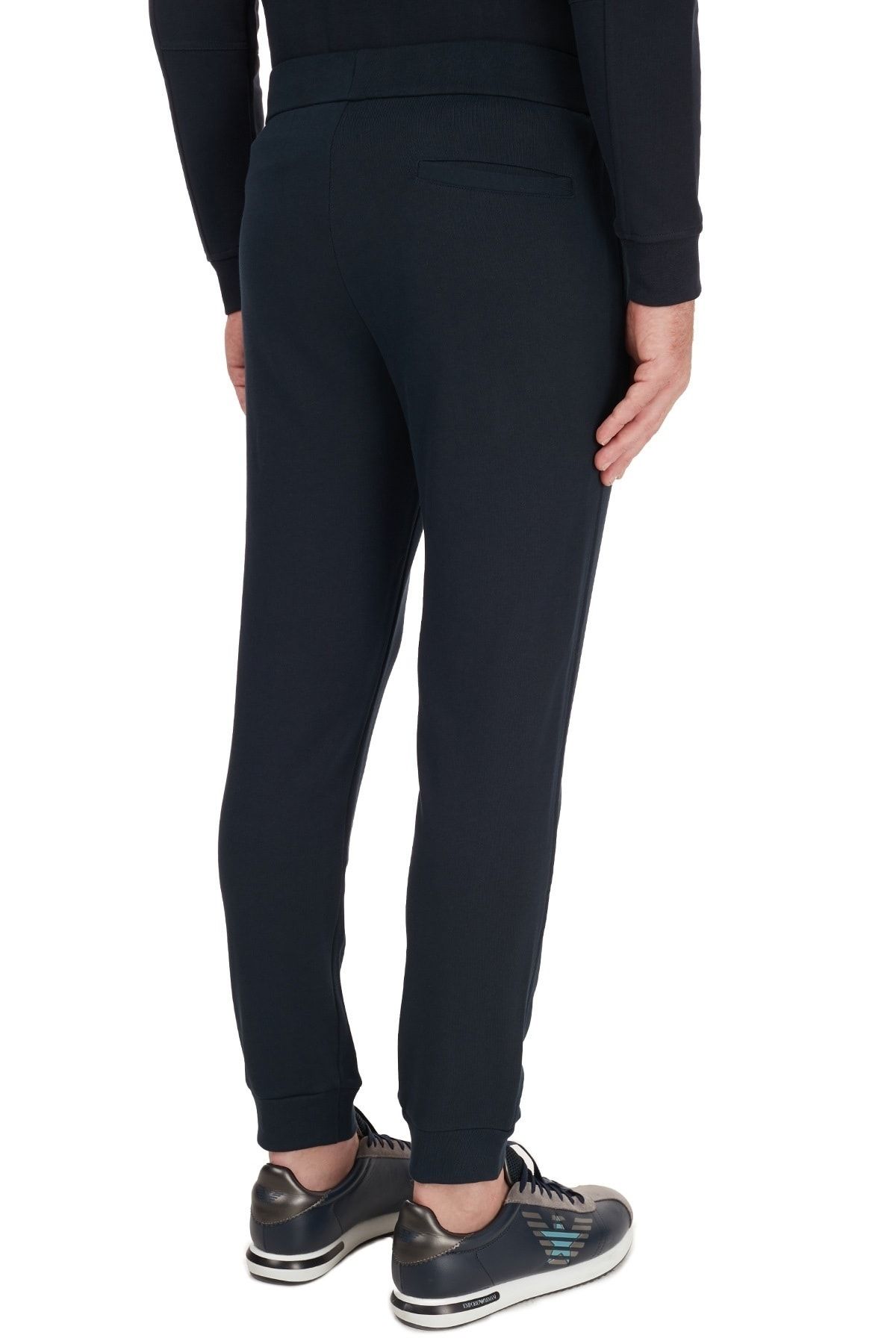 Armani Exchange-Pantaloni de sport Jogger tricotați din bumbac pentru bărbați 4