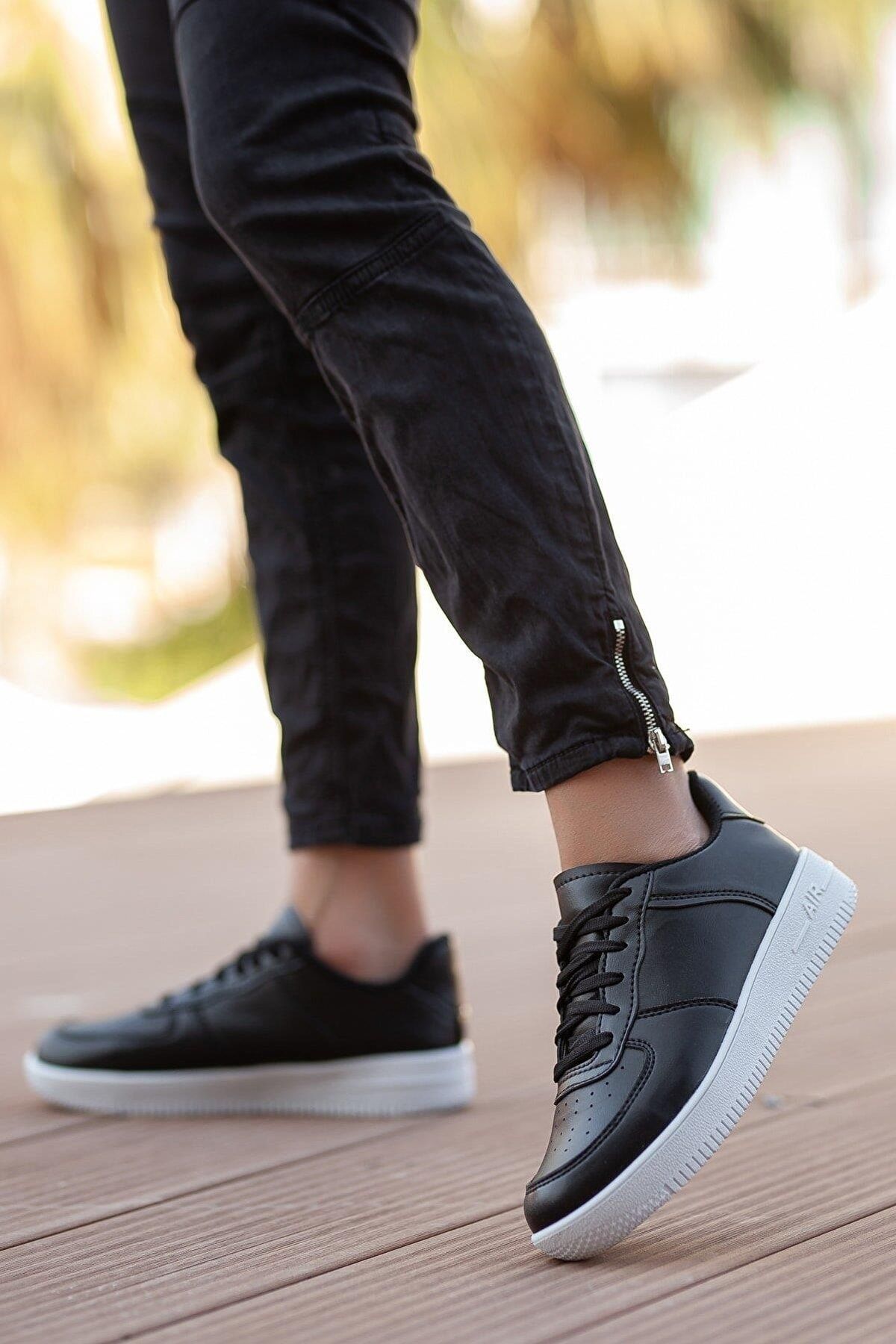 Siyah - Mgpogba Unisex Sneaker Günlük Yürüyüş Spor Ayakkabı