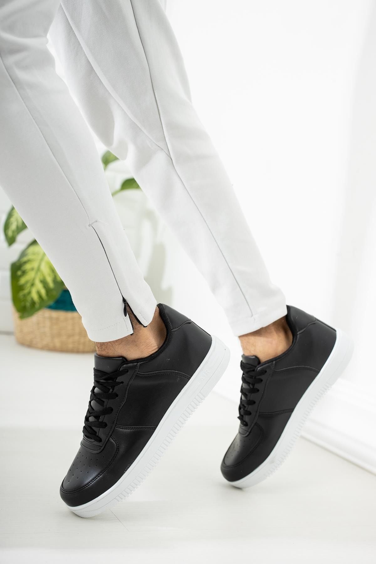 Siyah - Mgpogba Unisex Sneaker Günlük Yürüyüş Spor Ayakkabı