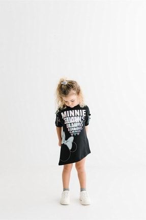 Minnie Mouse Lisanslı Kız Çocuk Pullu Elbise Adorin0512c283