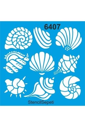 Deniz Kabukları - Stencil Boyama Şablonu 20x20cm 6407