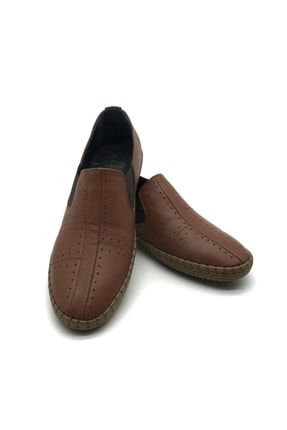 Irf Hakiki Deri Erkek Ayakkabı Çarık Modeli Günlük Düz Bağsız 0192310
