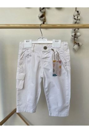 Tek Cepli Beyaz Pantolon 5044