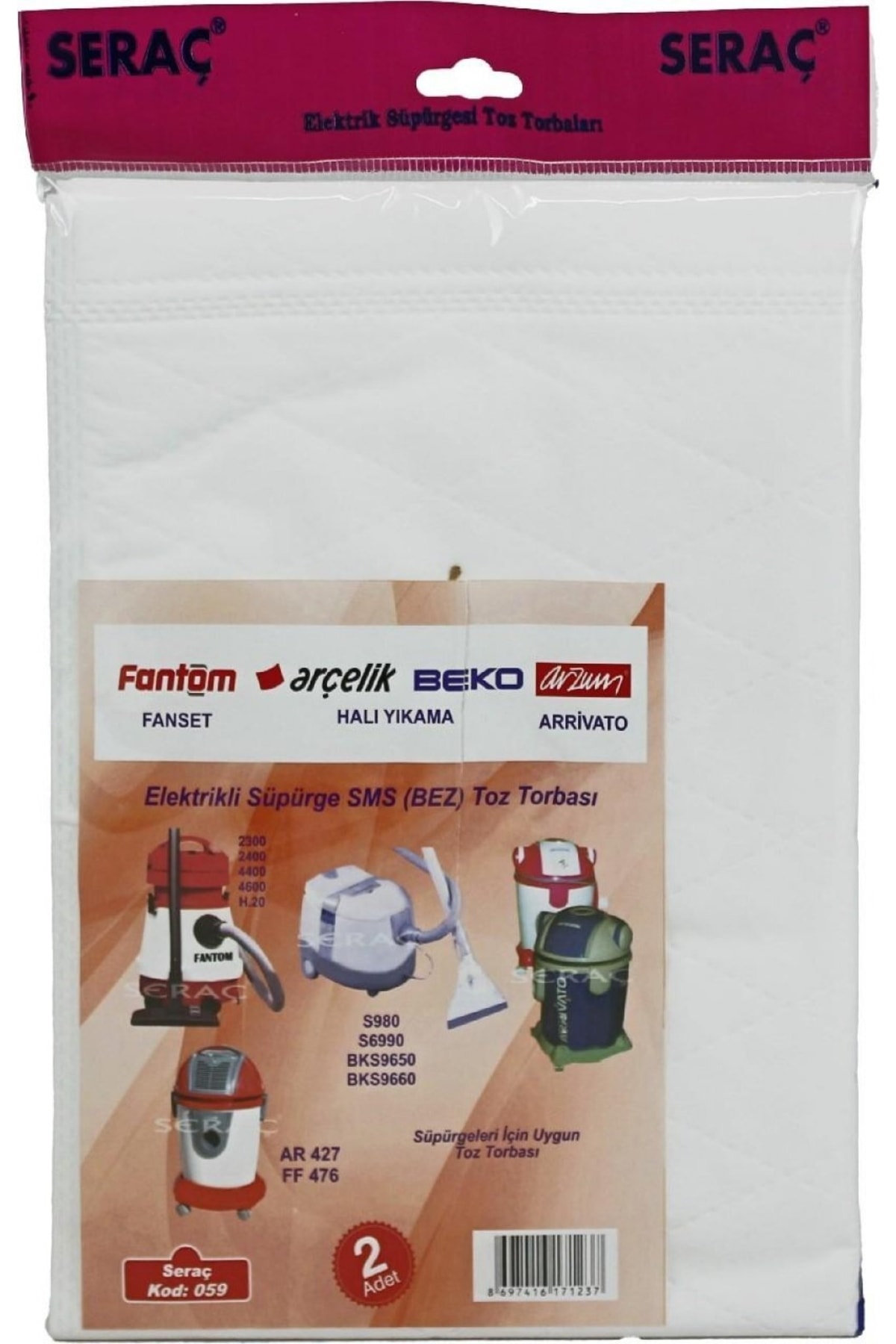 Genel Markalar Seraç Fantom-arç-arzum Süpürge Torbası 2 Li Kd:059