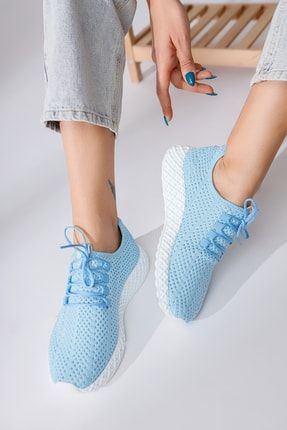 Tasha Mavi Örgü Bağcıklı Sneakers 22HYL103