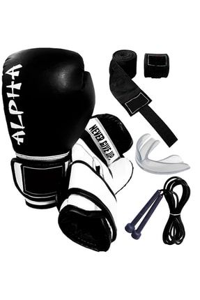 Alpha Boks Eldiveni Boxing Gloves Boks Bandajı Boks Dişliği Atlama İpi Kick Boks Eldiven Seti BKSFLL444