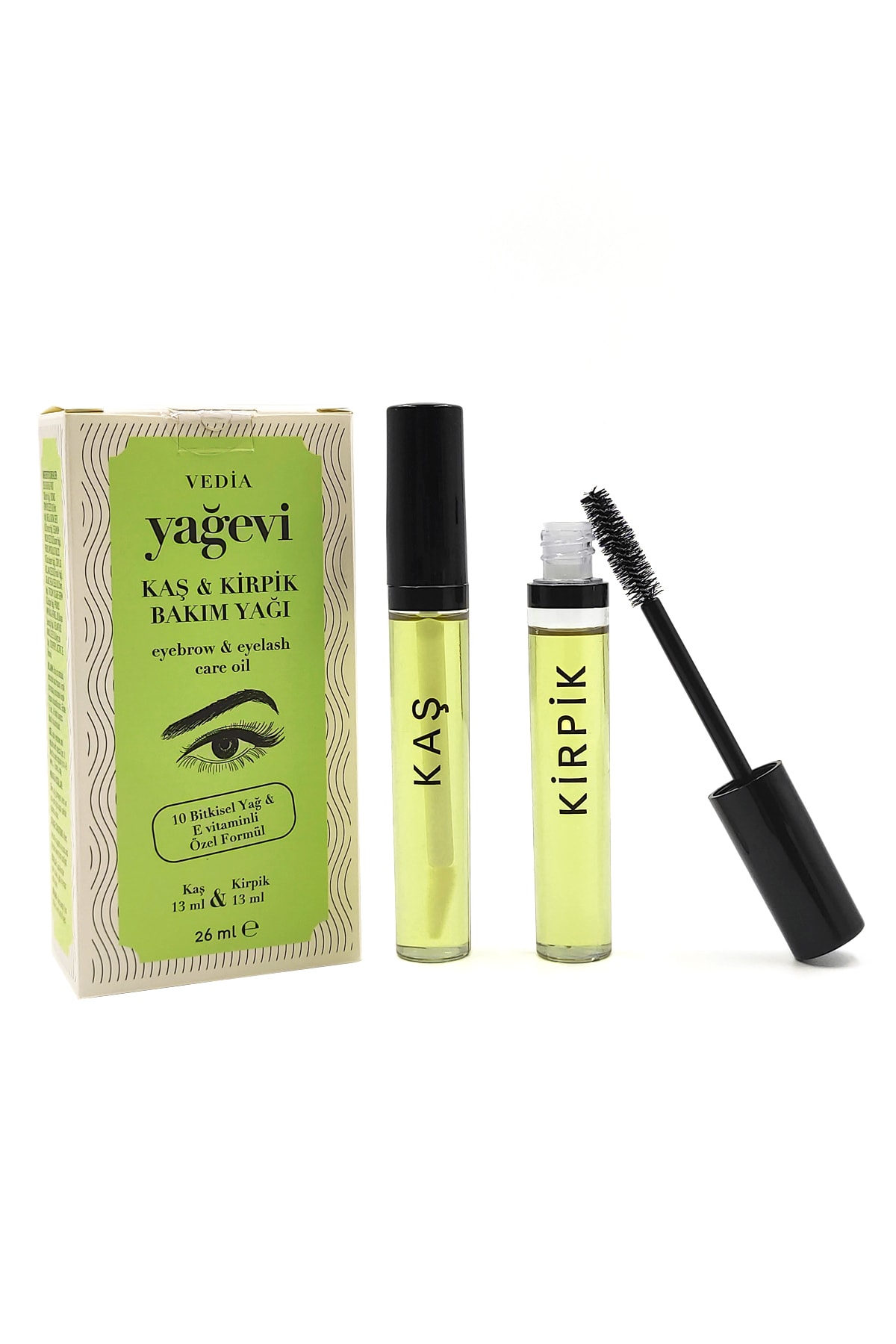 سرم مژه ابرو Vedia Yağevi اورجینال  برند خارجی 8683690870645 Eyebrow Eyelash Care Oil 13 ml 13 ml - Special Formula with 10 Vegetable Oils and Vitamin E Yağevi - تصویر 4