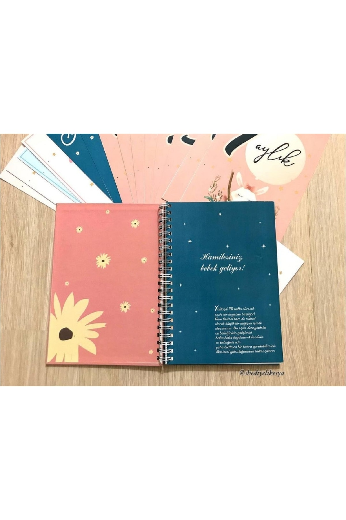 sandal hediyelik Hamilelik Ve Anne Bebek Günlüğü / Bebek Anı Defteri / Anı Kartları Hediye / Kişiye Özel Tasarım fotoğrafı 3 (önizleme)
