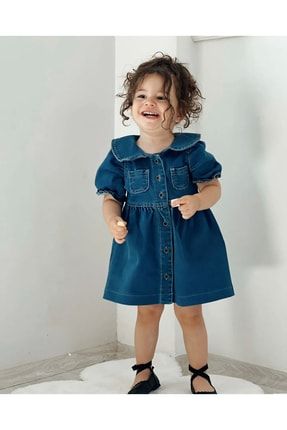Kız Çocuk Mavi Kot Elbise Mv133 MV133