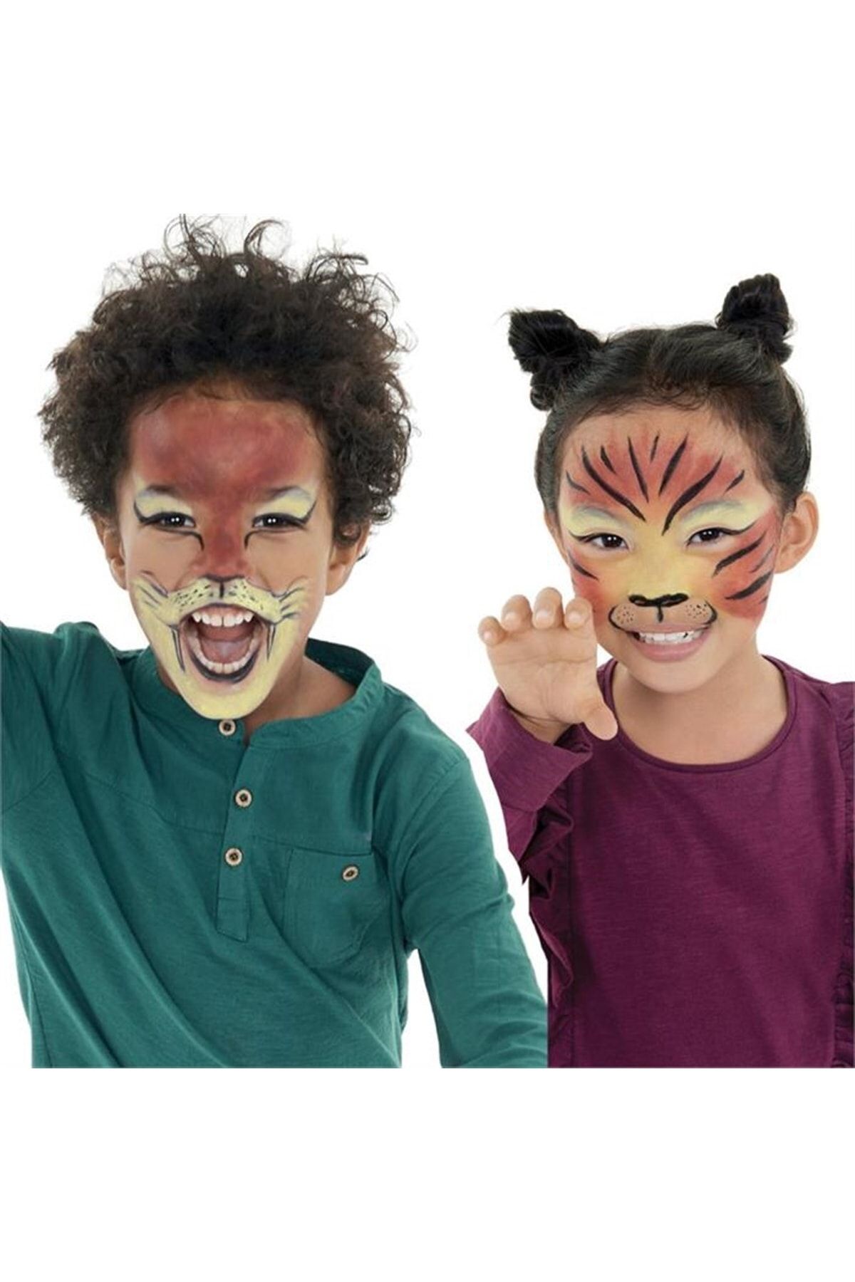 وسایل رنگ آمیزی سفید ماسک Up Face Paint Animals 3 Carioca
