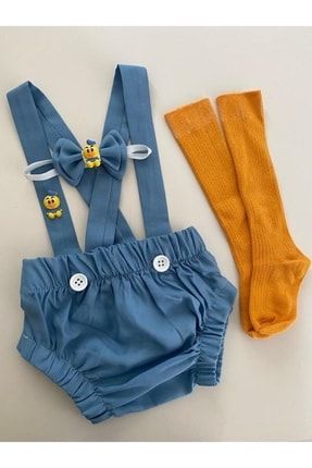 Koyu Mavi Pastapatlatmaca - Doğum Günü Kıyafeti - Cakesmash - Fotoğraf Çekim Kostümü tbb000137